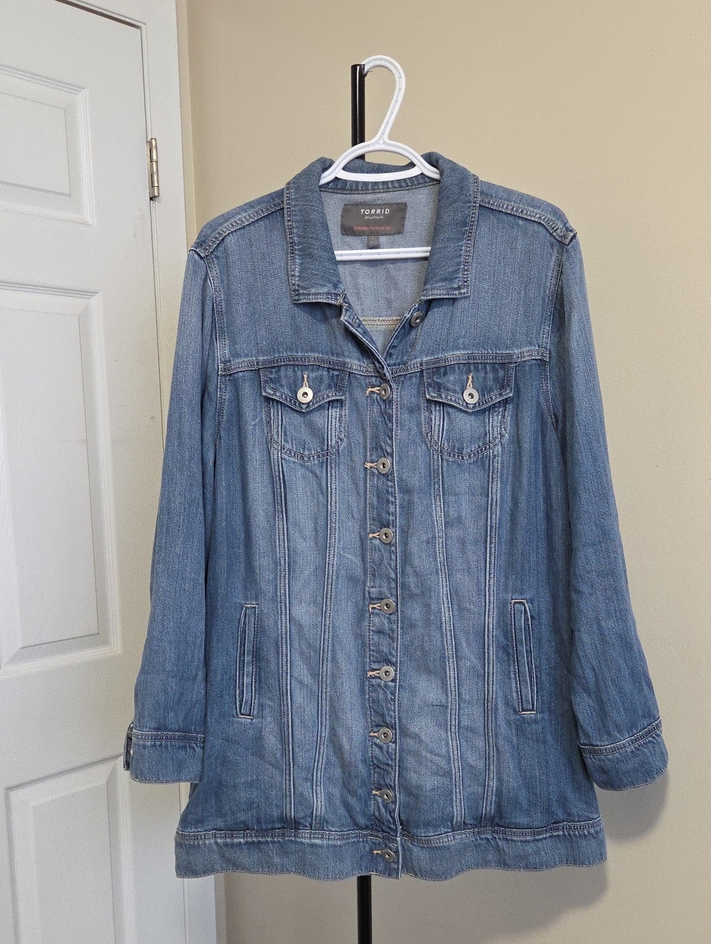 torrid Light Blue Longline Denim Jacket